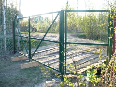 Подгон ворот по высоте створок