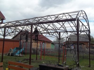 Установка металлического каркаса